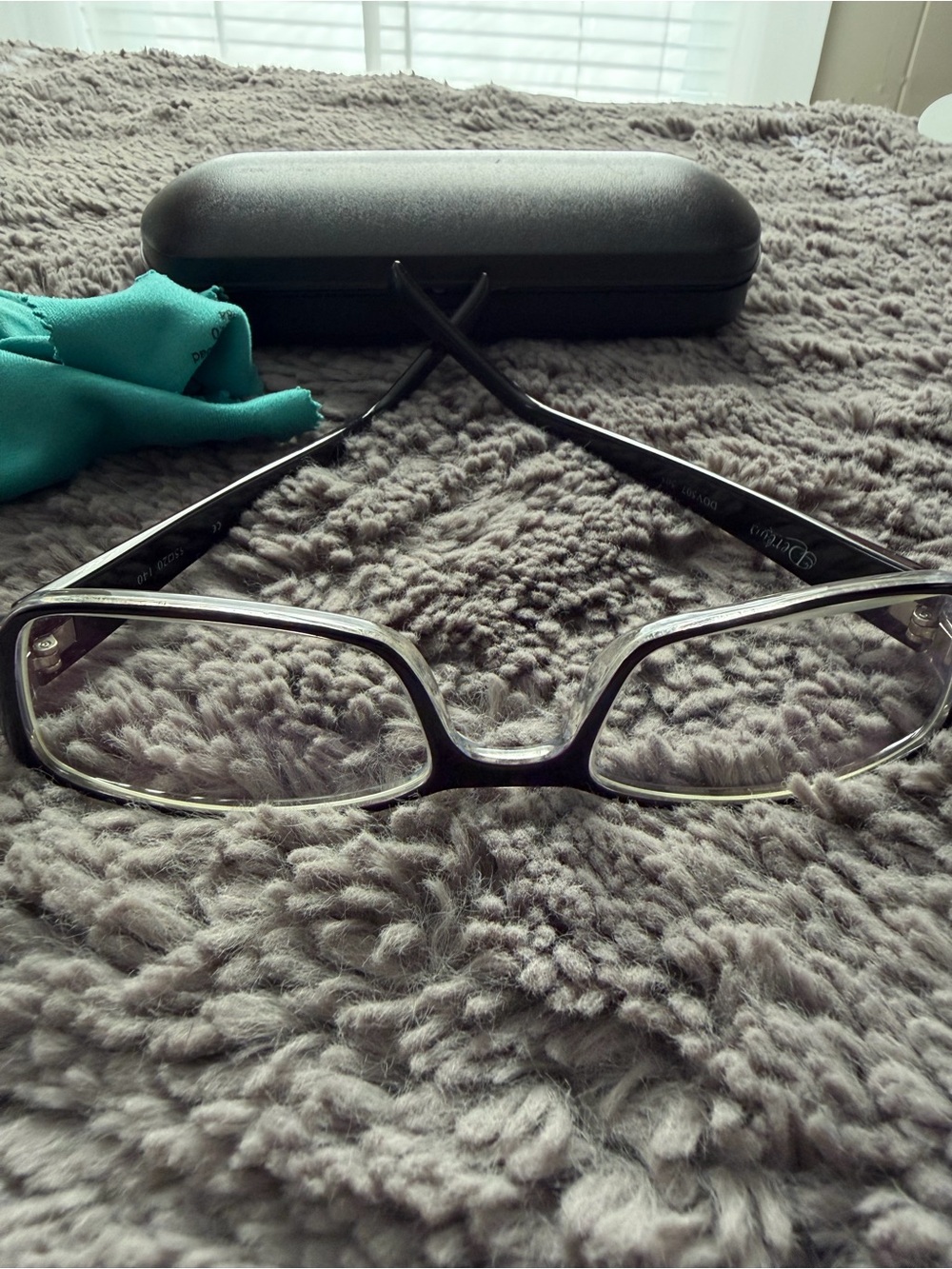 Derek Lam Black Rectangle Women's Eyeglasses